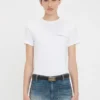 Aansluitend T-shirt met verkleind logo in wit