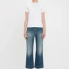 Aansluitend T-shirt met verkleind logo in wit