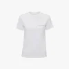 Aansluitend T-shirt met verkleind logo in wit