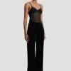 Alina-broek in midnight velvet Alina-broek in midnight velvet