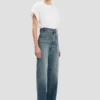 Alina stretchjeans in versleten blauwe was