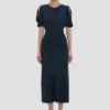 Bela midi-jurk in marineblauw