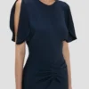 Bela midi-jurk in marineblauw