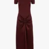 Blaire midi-jurk in cinnabar rood Blaire midi-jurk in cinnabar rood