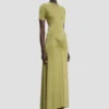Blaire midi-jurk in greenfinch