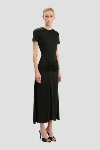 Blaire midi-jurk in zwart
