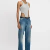 Bodysuit met hoge beenuitsnijding in grijs gemêleerd