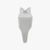 Bodysuit met hoge beenuitsnijding in grijs gemêleerd