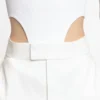 Bodysuit met hoge beenuitsnijding in wit