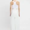Bodysuit met hoge beenuitsnijding in wit