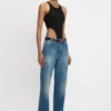 Bodysuit met hoge beenuitsnijding in zwart