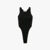 Bodysuit met hoge beenuitsnijding in zwart