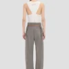 Broek met plooien in de taille in nikkel Broek met plooien in de taille in nikkel