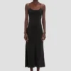 Cami midi-jurk in zwart