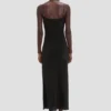Cami midi-jurk in zwart