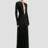 Cut-out jurk in zwart Cut-out jurk in zwart