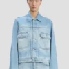 Denim truckerjack in heritage blauw