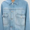 Denim truckerjack in heritage blauw