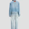 Denim truckerjack in heritage blauw