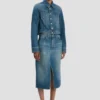 Denimjas in middenblauwe wassing