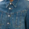 Denimjas in middenblauwe wassing