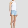 Distressed shorts in lichtblauwe wassing