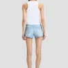 Distressed shorts in lichtblauwe wassing