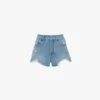 Distressed shorts in lichtblauwe wassing