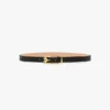 Dorian-riem met gesp in zwart glad leer Dorian-riem met gesp in zwart glad leer