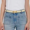 Dorian-riem van ivoorkleurig generfd leer Dorian-riem van ivoorkleurig generfd leer