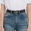 Dorian-riem van zwart glanzend leer Dorian-riem van zwart glanzend leer