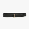 Dorian smokingriem van zwart zacht leer Dorian smokingriem van zwart zacht leer