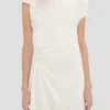 Drape midi-jurk in ivoor Drape midi-jurk in ivoor