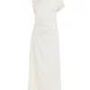 Drape midi-jurk in ivoor Drape midi-jurk in ivoor