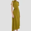 Drape midi-jurk in mosgroen Drape midi-jurk in mosgroen