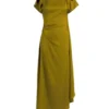 Drape midi-jurk in mosgroen Drape midi-jurk in mosgroen