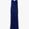 Draped cami gown in helder indigo