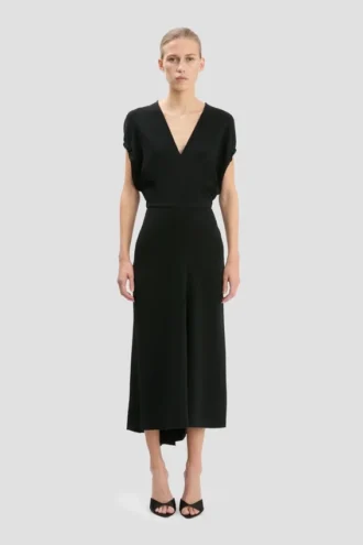 Edith midi-jurk in zwart