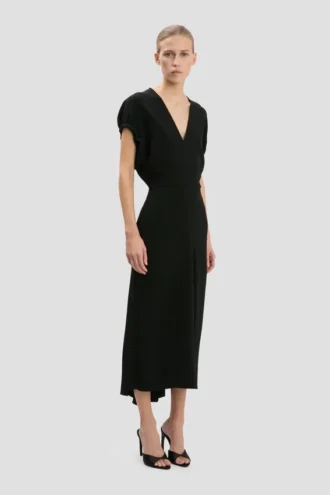 Edith midi-jurk in zwart