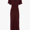 Eve midi-jurk in bordeaux Eve midi-jurk in bordeaux