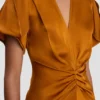 Eve midi-jurk in brons Eve midi-jurk in brons
