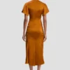 Eve midi-jurk in brons Eve midi-jurk in brons