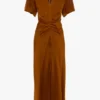 Eve midi-jurk in brons Eve midi-jurk in brons