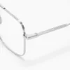 Fijne optische bril met dubbele brug in palladium