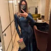 Frances midi-jurk in donkerblauwgroen Frances midi-jurk in donkerblauwgroen