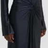 Frances midi-jurk in marineblauw