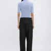 Frill-poloshirt in wolkenblauw