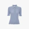 Frill-poloshirt in wolkenblauw