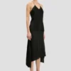 Geraffelde cami-top in zwart