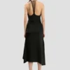 Geraffelde cami-top in zwart